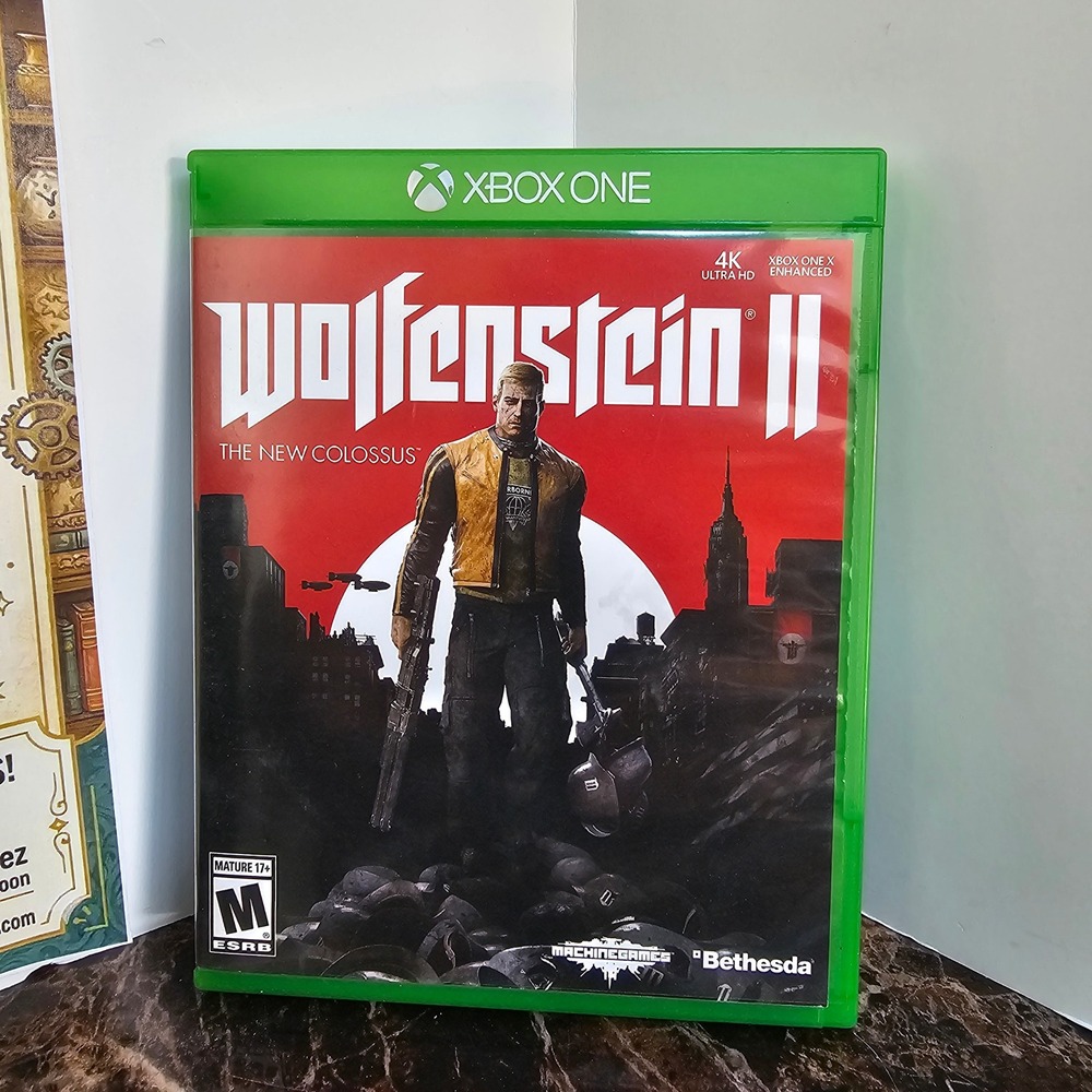 Wolfenstein II The New Colossus Xbox One 4K Ultra HD Bethesda Action Game Disc